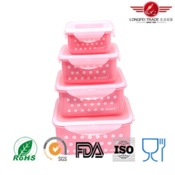 Contenedor de alimentos 4PCS Square Plastic Microondas